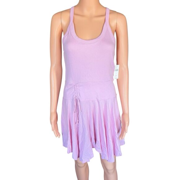 NWT Anthropologie Daily Practice Size L Pink Tank Mini Dress Athleisure Travel - Picture 1 of 6